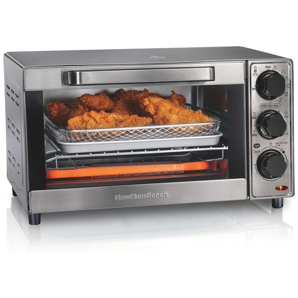 ectqrfz59wc80b_0 jpg - Forno Elétrico de Bancada com Controle de Temperatura e Temporizador, Aço Inoxidável, 110v, HAMILTON BEACH 31403, Cinza