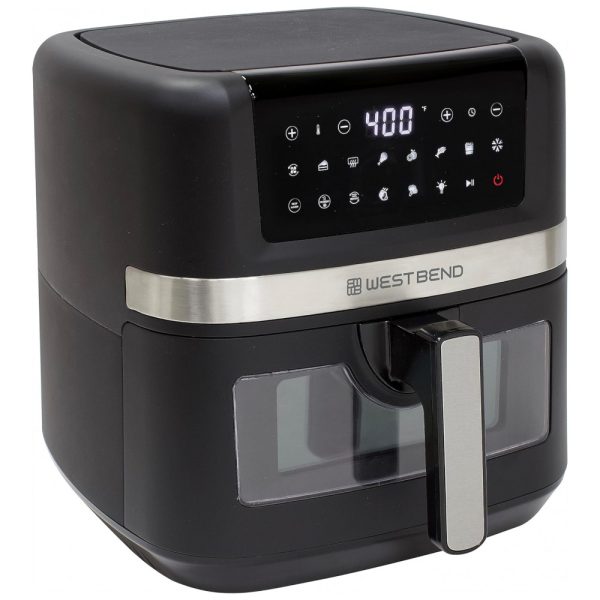 ectqrr27zrgc0b_0 jpg - Fritadeira Elétrica Airfryer 6,6L com Janela de Visualização, 13 Predefinições de Cozimento, Cesta Antiaderente e Painel Digital, 110V 1700, West Bend, Preta