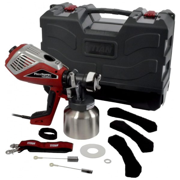 ectqrsdyk2270b_0 jpg - Pistola de Pintura Pulverizadora 1L com Configurações Ajustáveis e Estojo de zenamento, TITAN TOOL 0524093, Vermelho