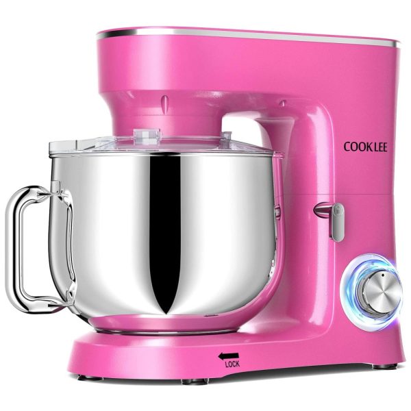 ectqs56m1dl80b_0 jpg - COOKLEE SM 1551 Batedeira Elétrica de Bancada 9L com 10 Velocidades, 110V, 660W, Rosa