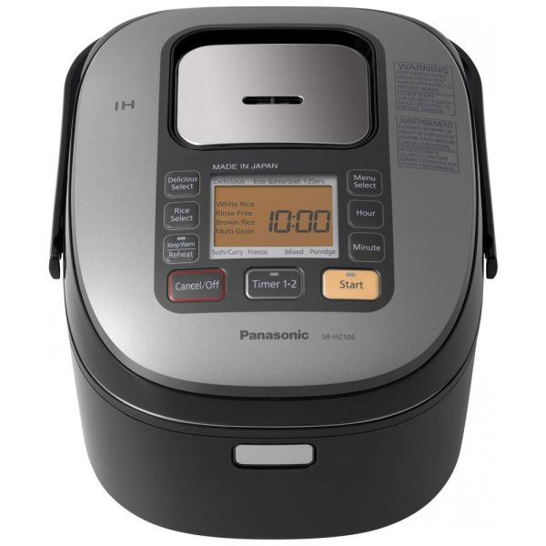 ectqsgwnj9x00b_0 jpg - Panela de Arroz Elétrica 1L com 13 Programas, 110v, PANASONIC SR HZ106, Cinza