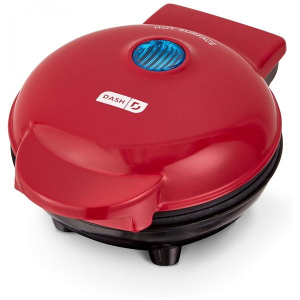 ectqsh7ssyz60b_0 jpg - Máquina de Waffle, Aço Inoxidável, 110v, DASH DMG001RD, Vermelho