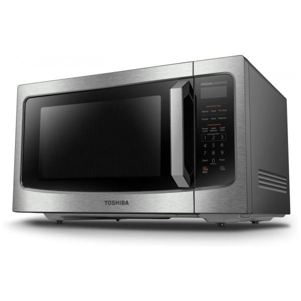 ectqsn7t2g580b_0 jpg - Micro Ondas de Bancada em Aço Inoxidável 45L com 6 Programas e Sensor Inteligente, 110V 1350W, TOSHIBA EM45PIT, Prata