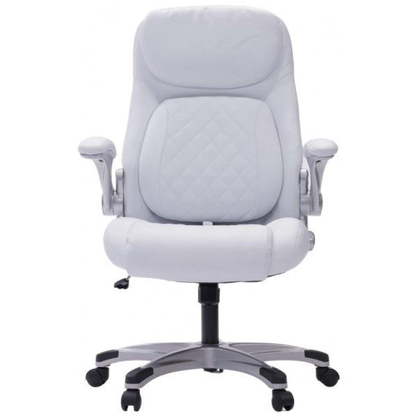 ectqsps3qz990b_0 jpg - Cadeira de Escritório Ergonômica em Couro Sintético com Apoio de Braços, Nouhaus Posture, Branca