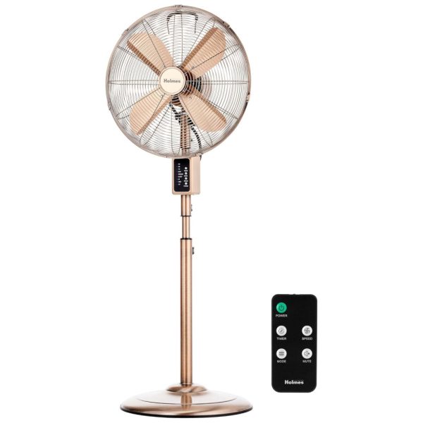 ectqt2rjlpqc0b_0 jpg - Ventilador Pedestal Digital com Controle Remoto, Oscilação de 75 , 3 Velocidades, 3 Modos, Altura Ajustável e Inclinação da Cabeça de 20 , 110V 45W, HOLMES, Cobre