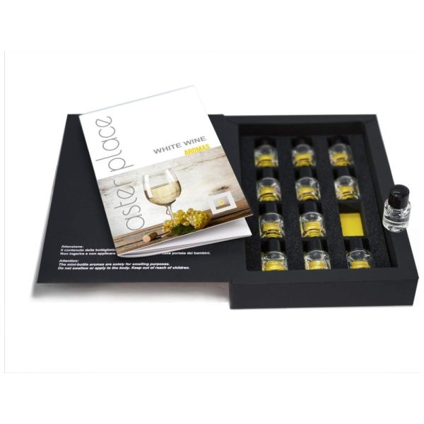 ectqt7r5zrc80b_0-1 jpg - TASTERPLACE Kit com 12 Aromas de Vinho para Sommeliers com Guia Explicativo em Inglês