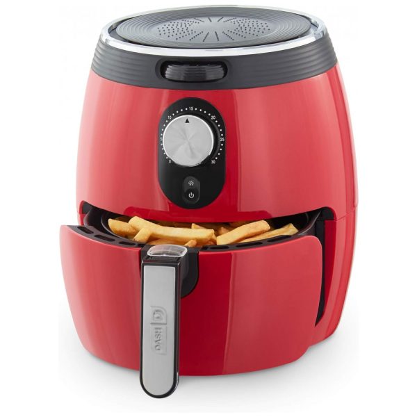 ectqthxkryx70b_0 jpg - Fritadeira Elétrica AirFryer 3L com Temperatura Ajustável e Cesto Antiaderente, 110V 1200W, Dash, Vermelha