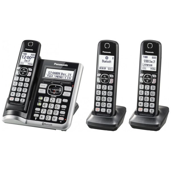 ectqtryhpg170b_0 jpg - Telefone sem Fio, Bluetooth com assistente de voz, bloqueio de chamadas e secretária eletrônica, 3 unidades, PANASONIC KX TGF573S, Preto