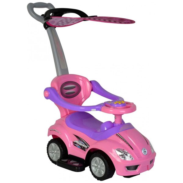 ectqtxj3cs4b0b_0 jpg - Carrinho de Passeio Infantil 3 em 1 com Alça Removível e Música de Buzina para Crianças de 1 a 3 Anos, ChromeWheels, Rosa