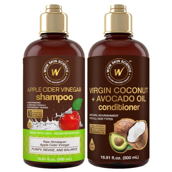 ectqv6wlnrh70b_0 jpg - Shampoo e Condicionador Óleo de Coco e Abacate Virgem Reduz a Coceira Caspa e Frizz 500ml, BUYWOW B07HRNLW6V, Marrom Escuro