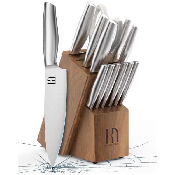 ectqvb1cw8gc0b_0-1 jpg - Conjunto de Facas com Bloco de Bancada, Afiador Embutido e Cabo Ergonômico, 15 Peças, KnifeSaga, Preta