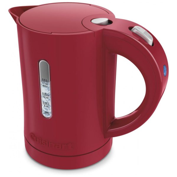 ectqvcldtyl10b_0 jpg - Chaleira Elétrica 086279100498 5W 0,5L, Aço Inoxidável, 110v, CUISINART CK 5R, Vermelho