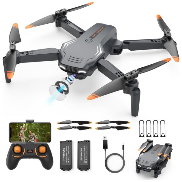 ectqvctylkhd0b_0-2 jpg - Drones para Crianças Iniciantes, HD 1080P com Câmera, 2 Baterias, Controle Remoto Wi Fi, Selfie por Gestos e 360 Giros, VATEPRTOY, Preto