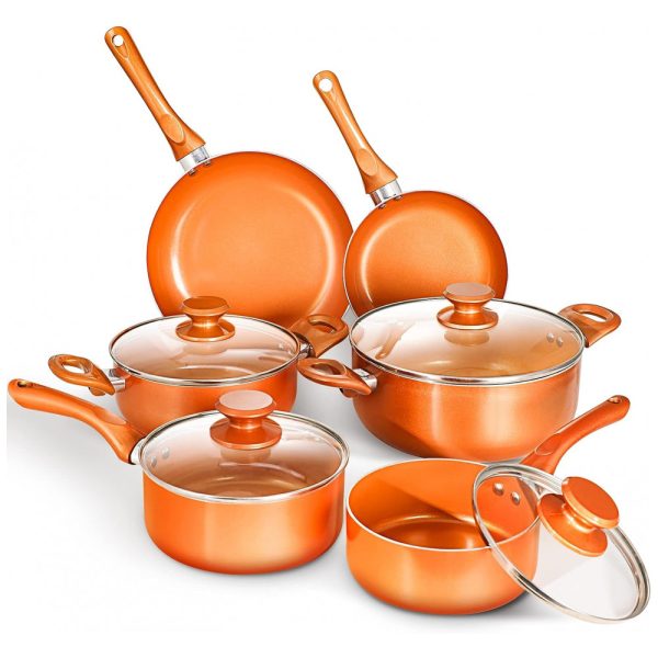 ectqw36rycc90b_0-1 jpg - Conjunto de Panelas Antiaderente Revestida de Cerâmica, 10 Peças, CLOCKITCHEN, Laranja Claro