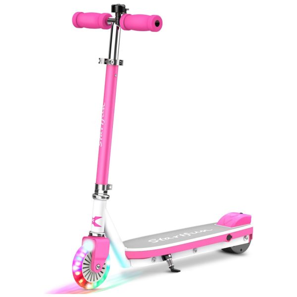 ectqw8yjvqgc0b_0-1 jpg - Patinete Elétrico Infantil com Roda de LED Piscante, Altura Ajustável e Velocidade de até 8 km h para Crianças de 4 a 8 Anos, Startfun X3 Pro, Rosa