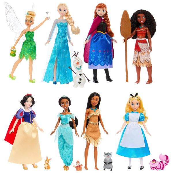 ectqw9914nsb0b_0 jpg - Conjunto de 8 Bonecas Disney Princesas Fashion com Acessórios Edição Comemorativa Disney100, Mattel