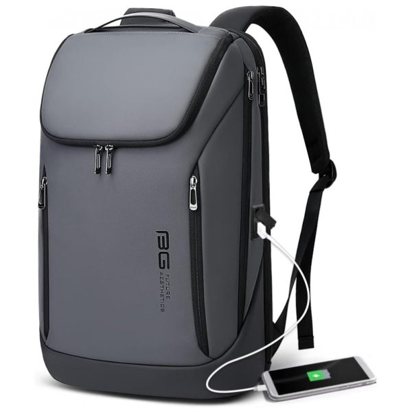 ectqwbyhdxn90b_0 jpg - Mochila para Laptop com Porta Carregador USB, BANGE, Cinza