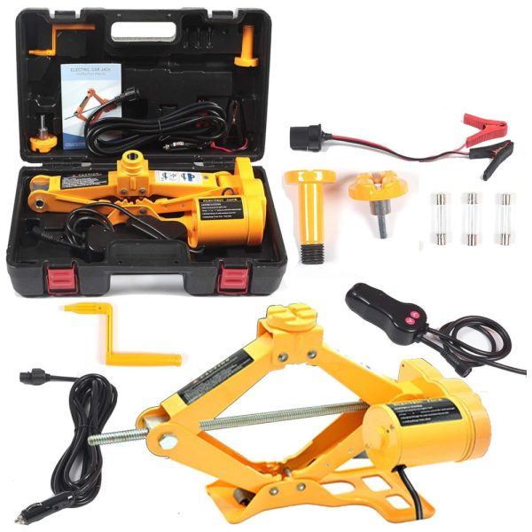 ectqx7684jd70b_0 jpg - Macaco Elétrico Automotivo dráulico 12V 3 Toneladas para sedans SUV com Kit de Ferramenta SOS, RELIANCER THI B07DJ4867X, Amarelo