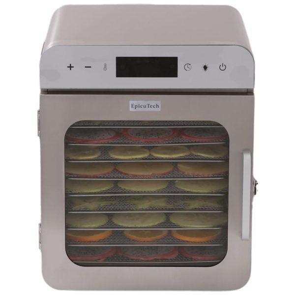 ectqx7yjz87d0b_0 jpg - Desidratador de Alimentos EpicuTech S410, 10 Bandejas de Aço Inoxidável, Controle de Temperatura 90 C, Temporizador 24H, 400W