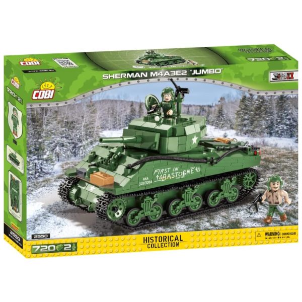 ectqx92gpwy80b_0 jpg - Kit de Construção Tanque Sherman M4A3E2 JUMBO com 720 Peças, COBI, Verde