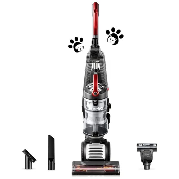 ectqxdzg8w390b_0 jpg - Aspirador de Pó sem Saco Vertical com Direção Giratória para Piso Duro e Pelos de Animais, 110V, Eureka FloorRover, Vermelho