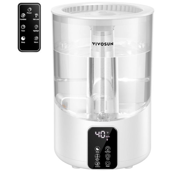 ectqxmdvpv3c0b_0 jpg - Umidificador Ultrassônico 2 em 1, 4L com Difusor de Aromas, Temporizador e Controle Remoto, 110V, VIVOSUN HD 0001, Branco