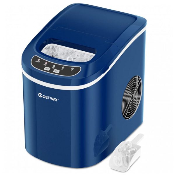 ectqxw28dxg80b_0 jpg - Máquina de Gelo Automática Portátil Produz até 11kg, 24H, Cor, 110v, COSTWAY 22769NY CYPE, Azul