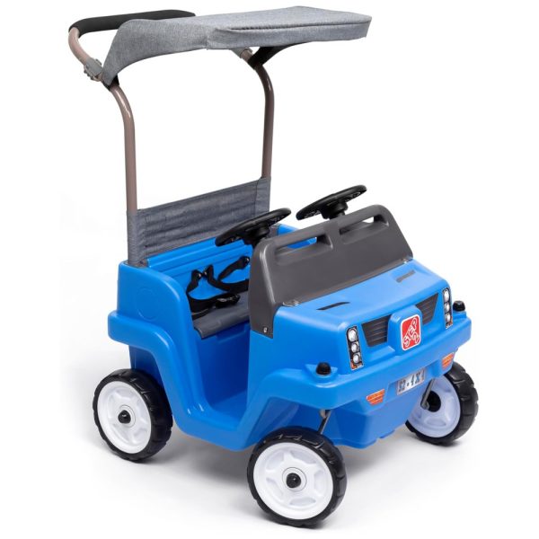 ectqyc73dqd80b_0 jpg - Carro de Empurrar Infantil Side by Side Push Around SUV, 2 Assentos, com Cintos de Segurança e Buzinas, Suporta Até 45,3 kg, Para Crianças de 1,5 a 5 Anos, Step2, Azul