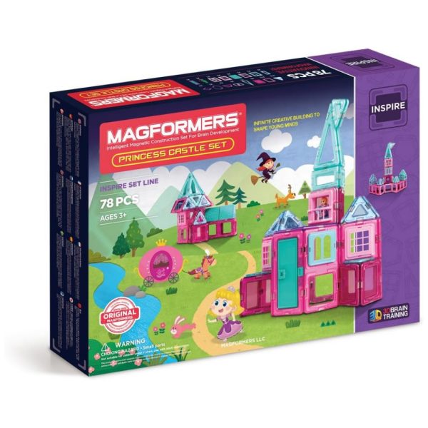 ectqydi6pje10b_0-1 jpg - Kit de Construção Princess Castle com 78 Peças para 3 Anos ou mais, MAGFORMERS 04004, Vermelho