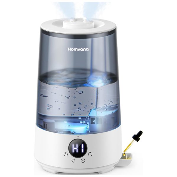 ectqz8851ml90b_0 jpg - Umidificador 3 em 1, 3,6L com Difusor de Aroma, sem BPA, Luz Ultrassônica de 7 Cores e Silencioso 16 dB, 220V, Homvana, Branco