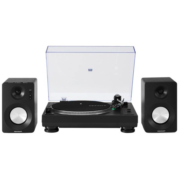 ectqzb8bc8g90b_0 jpg - Vitrola Toca Discos com Bluetooth e Alto Falantes, KT100BT BK Crosley Preto