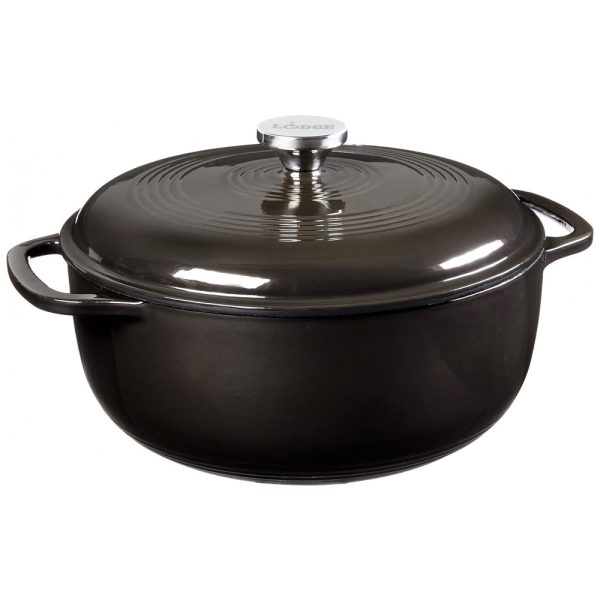 ectqzf9d44670b_0 jpg - EC6D18 Panela de Ferro Fundido 6 Litros Forno Holandês Esmaltado e Antiaderente, LODGE EC6D18PLT, Preto