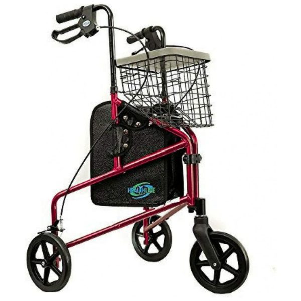 ectqzqww6wl80b_0 jpg - Rollator Walker Alumínio 3 Rodas para Idosos, Dobrável Leve de Três Rodas Caminhante Mobilidade de Viajante Rollator 3 Rodas Andarilho com Bandeja de Cesto, Bolsa, Travões, Caminhante Estreito para Pequenos Espaços VERMELHO