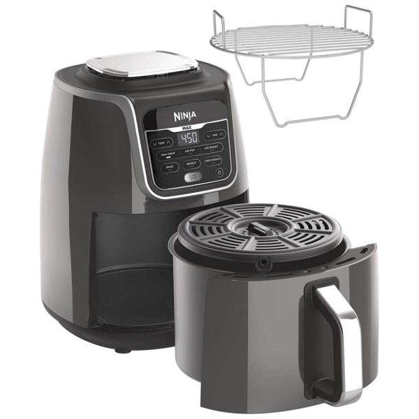 ectqzz9256s70b_0 jpg - Fritadeira Elétrica Air Fryer 5.2 Litros Cozinha, Reaquece e Desidrata, 110V 1750W, NINJA AF161 Max XL, Cinza