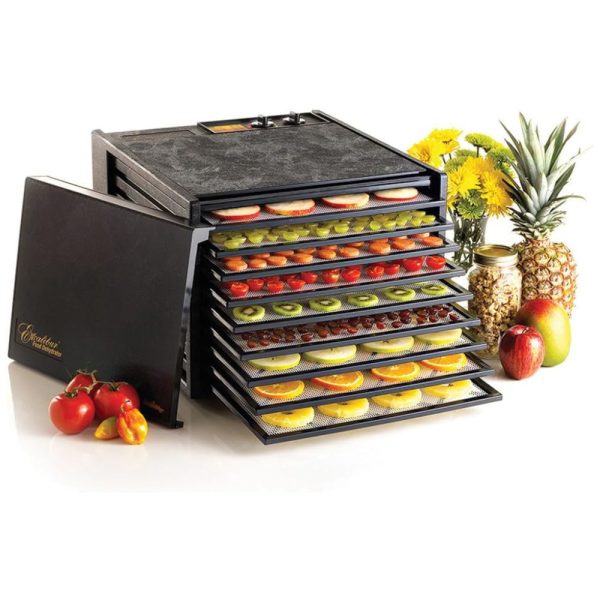 ectq0df4vo800b_0-1 jpg - Desidratador de Alimentos 9 Tray 600W, EXCALIBUR 3926TB, Preto