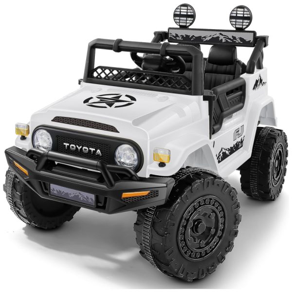 ectq164bctbc0b_0 jpg - Carro Elétrico Infantil Toyota FJ40 a Bateria 12V com Luzes, MP3, 3 Velocidades, ELEMARA, Creme