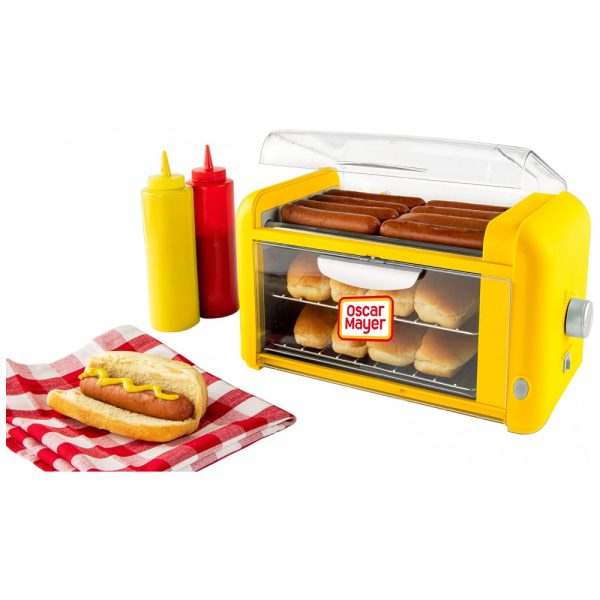 ectq18cjx3s90b_0 jpg - Máquina de Hot Dog até 8un Por Vez em Aço Inoxidável, 110V 1500W, Nostalgia, Amarela