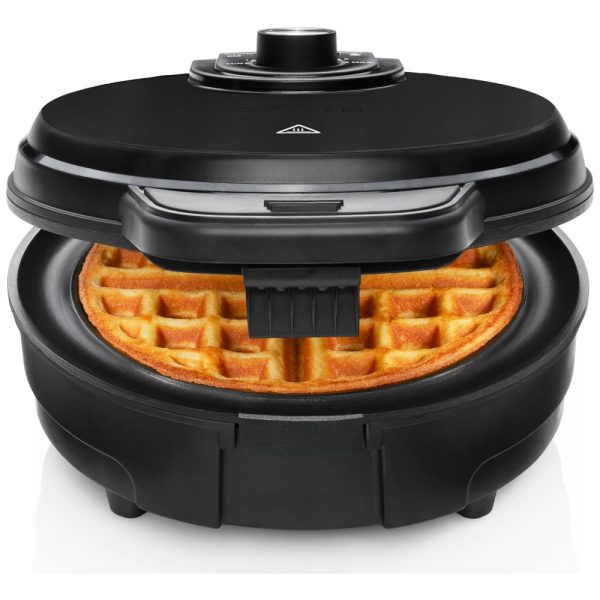 ectq18x2z4l70b_0 jpg - Máquina de Waffle Anti Overflow, 4 Fatias, 110v, CHEFMAN, Preto