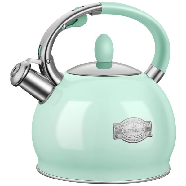 ectq19drkwt80b_0 jpg - Chaleira de Chá 2.6L com Apito, Aço Inoxidável, RETTBERG VH 802, Verde