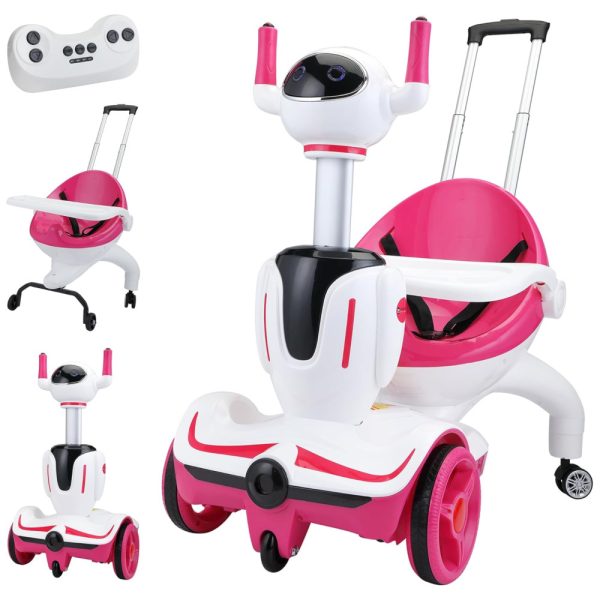 ectq1dsjzky90b_0 jpg - Carrinho Robô Elétrico Infantil com Controle Remoto e Ajuste de Velocidade, TOBBI, Rosa