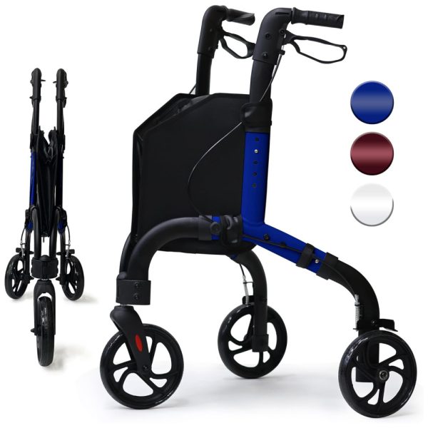 ectq1j3g6lgd0b_0 jpg - Andador de 3 Rodas para Idosos, Leve e Dobrável, Com Bolsa de Armazenamento, Auxílio à Mobilidade para Idosos, Retaoldth, Azul