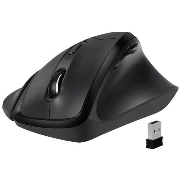 ectq1kqpkhq80b_0 jpg - Newtral Mouse Ergonômico Vertical 33 graus sem Fio Reduz a Tensão do Pulso Multifunções, 800, 1600 DPI, CENSI, Preto