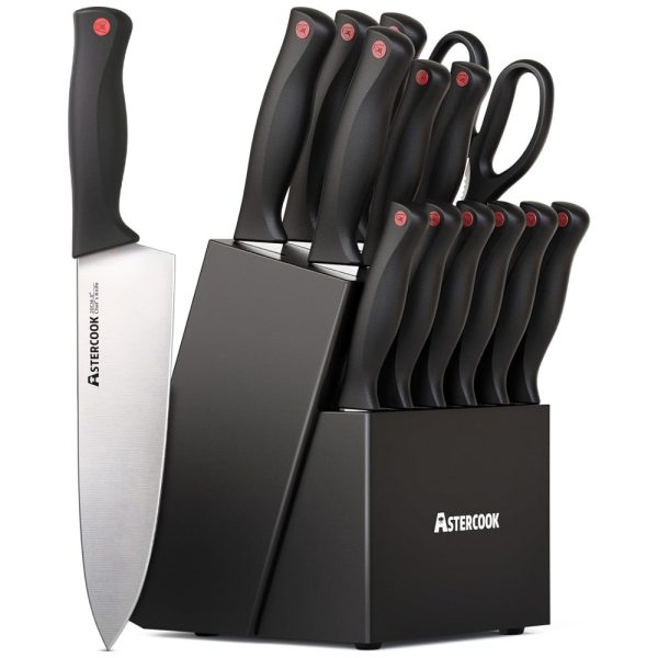 ectq1mp32kd90b_0-1 jpg - Conjunto de Facas em Aço Inoxidável com Afiador Embutido e Bloco de Bancada 14 Peças, ASTERCOOK K15016P, Preto