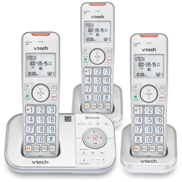 ectq1n3p3q680b_0-2 jpg - Telefone sem Fio com Bluetooth, Secretária Eletrônica e Identificador, 3 Ap, VTECH VS112 37, Branco