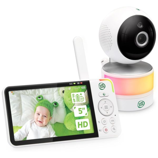 ectq1qn9z6v90b_0-1 jpg - Babá Eletrônica Monitor com Câmera de 12cm HD 720p 8X Zoom e Visão Noturna Alcance de 304M, LEAPFROG LF915HD, Branco