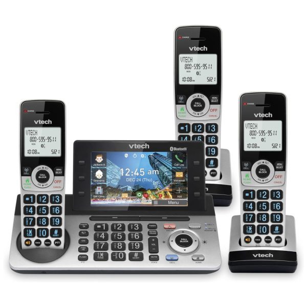 ectq1zmbfhm90b_0 jpg - Telefone sem Fio com Sistema de Atendimento e Bloqueio de Chamada, 3 Unidades, VTECH IS8251 3, Prateado