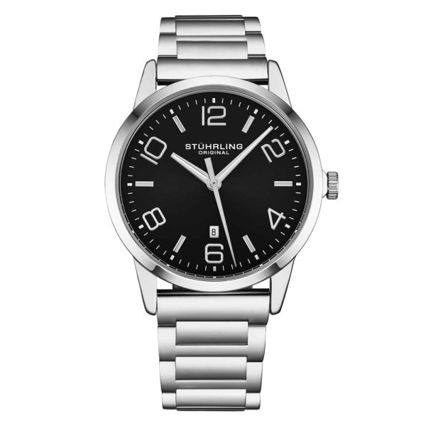 ectq1_1204_0 jpg - Relógio Masculino Stuhrling Diretiva 4021 Quartzo 42mm, Prata