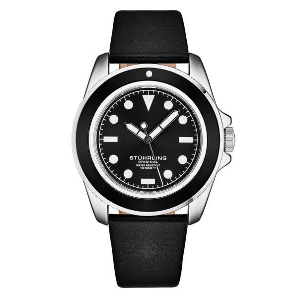 ectq1_7204_0 jpg - Relgio de mergulho CarbonWave , mostrador preto, pulseira preta Stuhrling