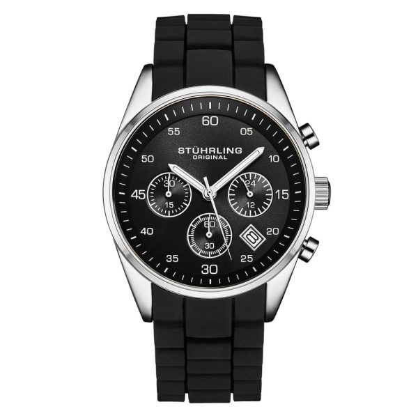 ectq1_7504_0 jpg - Relógio Chronograph 42mm com Mostrador Preto e Pulseira de Silicone, Stuhrling