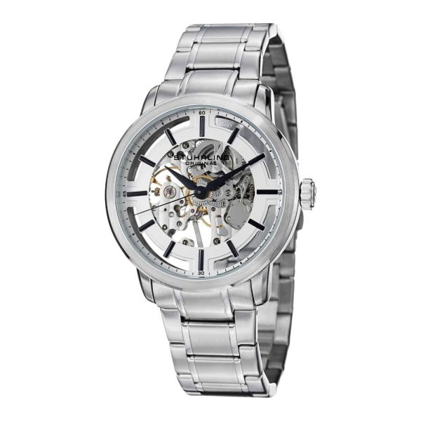 ectq21133_493_0 jpg - Relógio Winchester Pro 394, corda manual 43mm com Mostrador Branco e Pulseira de Aço Inoxidável, Stuhrling